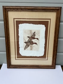 Hand Made Paper Pulp Etching by Victor Hoyne Limited Edition