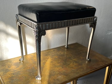 Art Deco Cast Iron Footstool in manner of Eero Saarinen