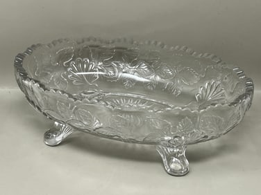 Oak Leaf Pattern EAPG Footed Bowl Candy Dish
