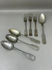 Antique Nickel Silver Flatware & Older Silverplate