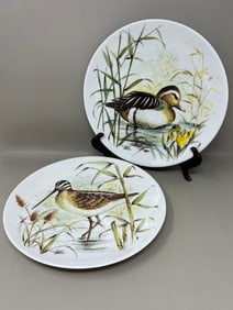 Limoges Porcelaine de Sologne Canard Duck Plates