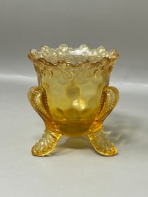 Vintage Degenhart Forget Me Not Glass Toothpick Holder