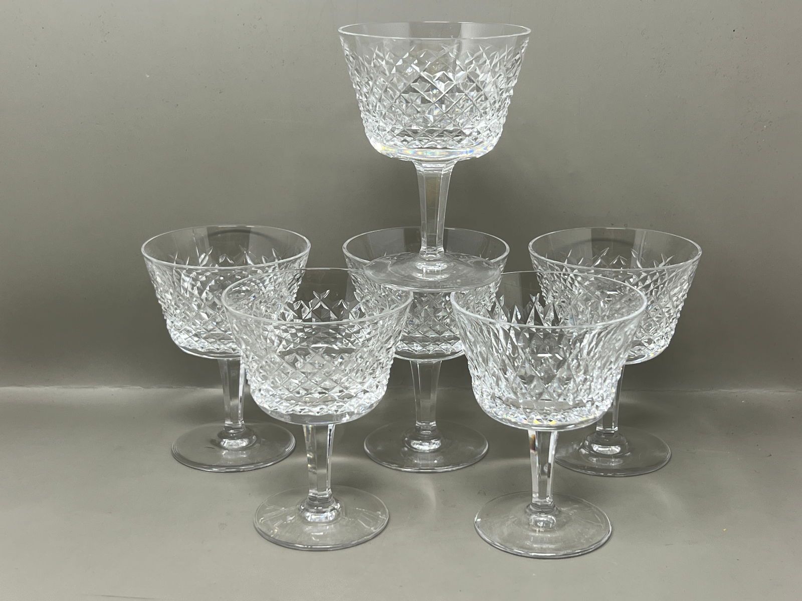 Waterford Crystal Alana Liquor Cocktail Glasses: great condition, light etch mark