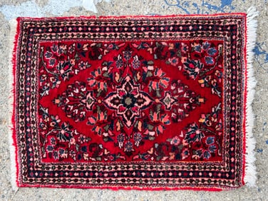 Handknotted Vintage Wool Rug