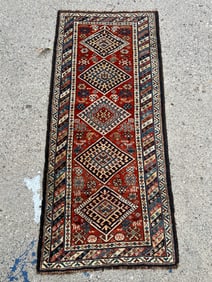 Handknotted Vintage Wool Area Rug