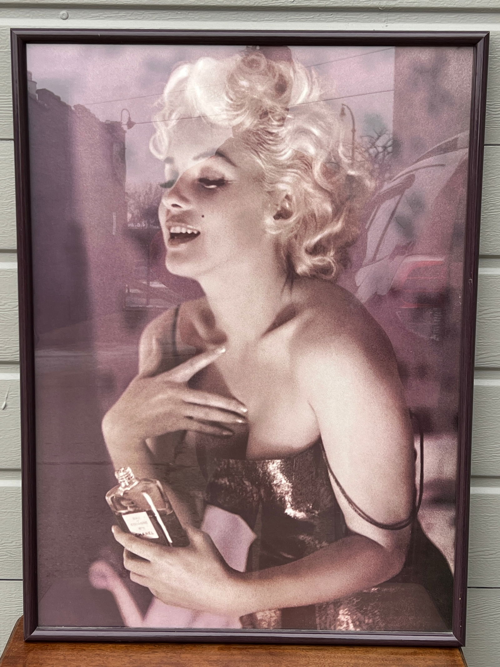 Vintage Framed Marilyn Monroe Chanel Perfume Poster: Iconic