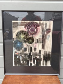 Midcentury Signed Original Art Brutalist