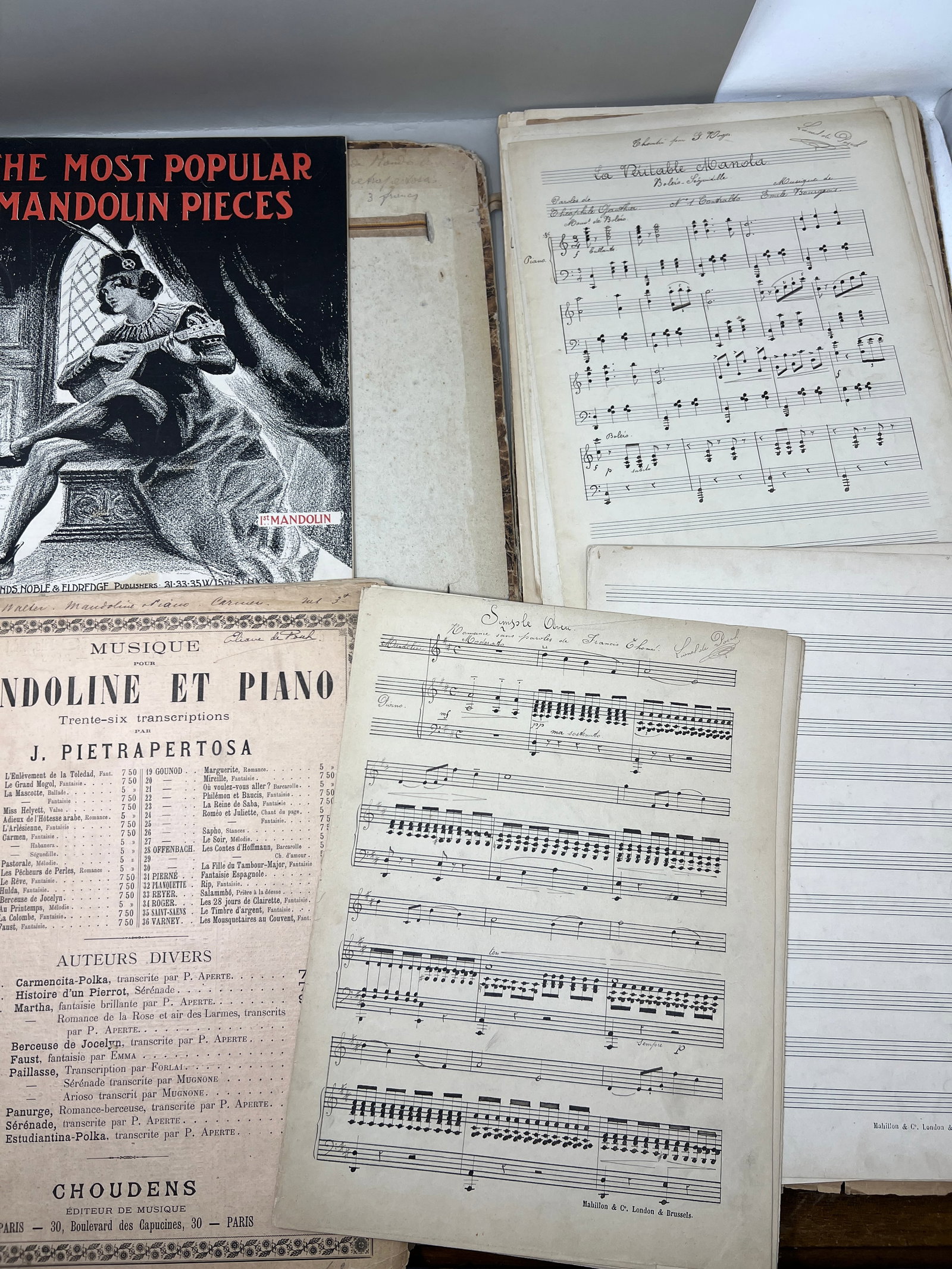 Antique Handwritten Musical Compositions Sheet Music: perfect christmas gift for the musician in your life