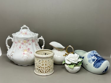 Near Antique and Newer Porcelain incl Delft