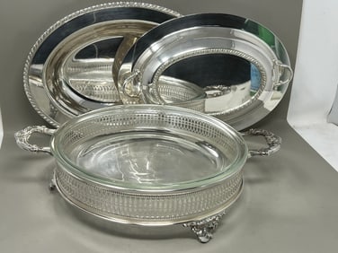 Silverplate Vintage Servingware Pie Holder