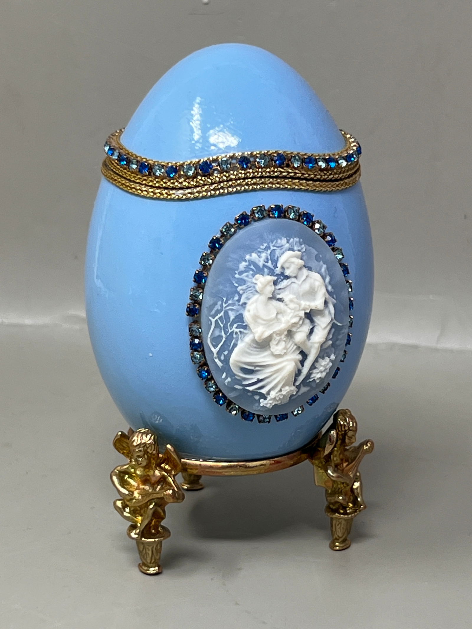 Faberge Style Egg Trinket Box Music Box: **