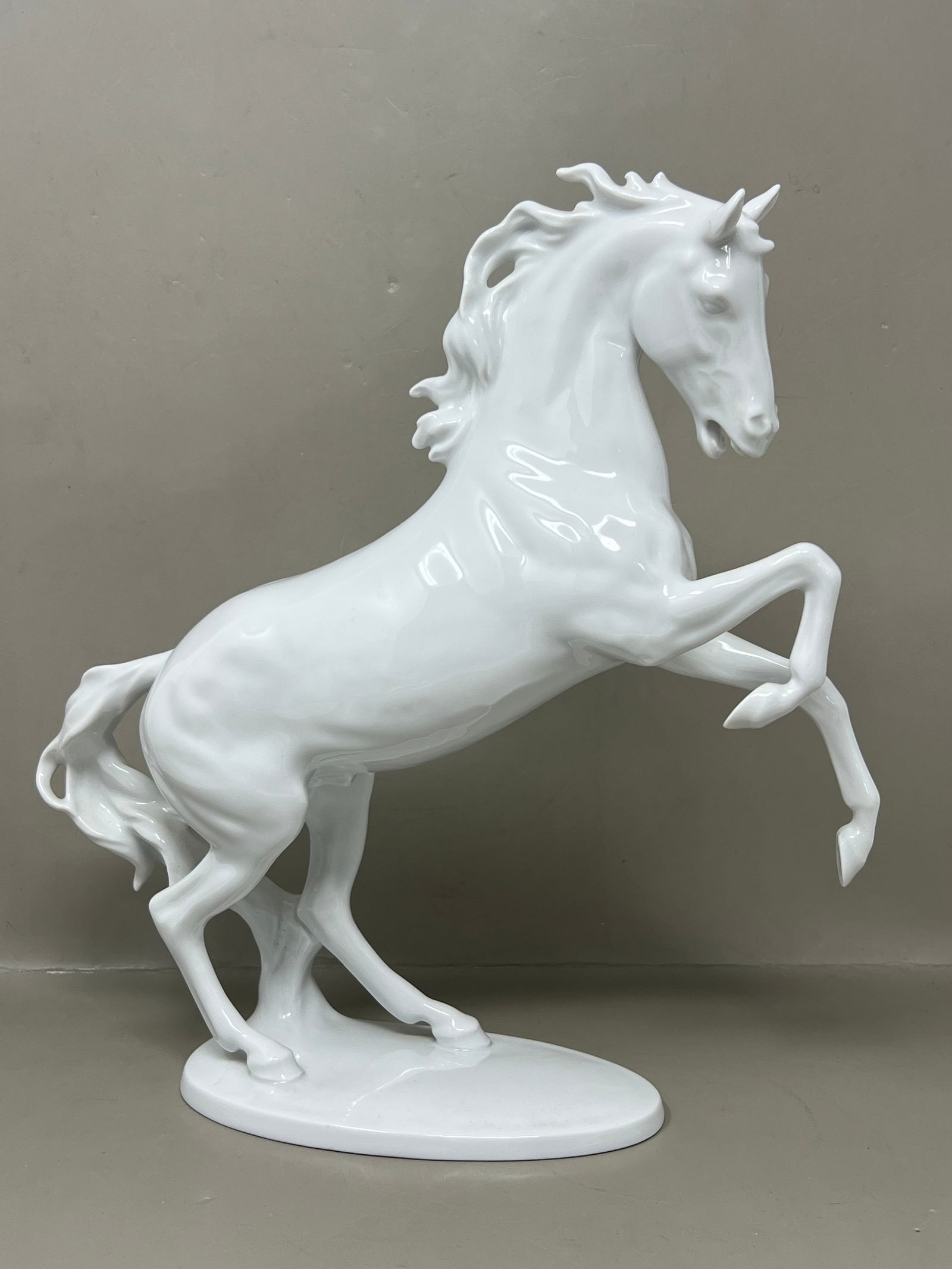 Kaiser Porcelain Rearing Horse Stallion Figurine: Pristine