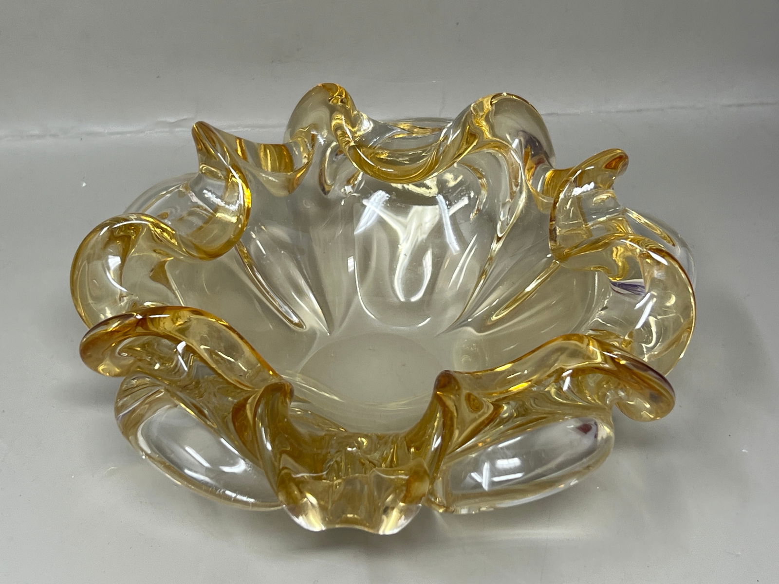 Vintage Murano Art Glass Vide-Poche Catch All Dish: great midcentury design, great condition
