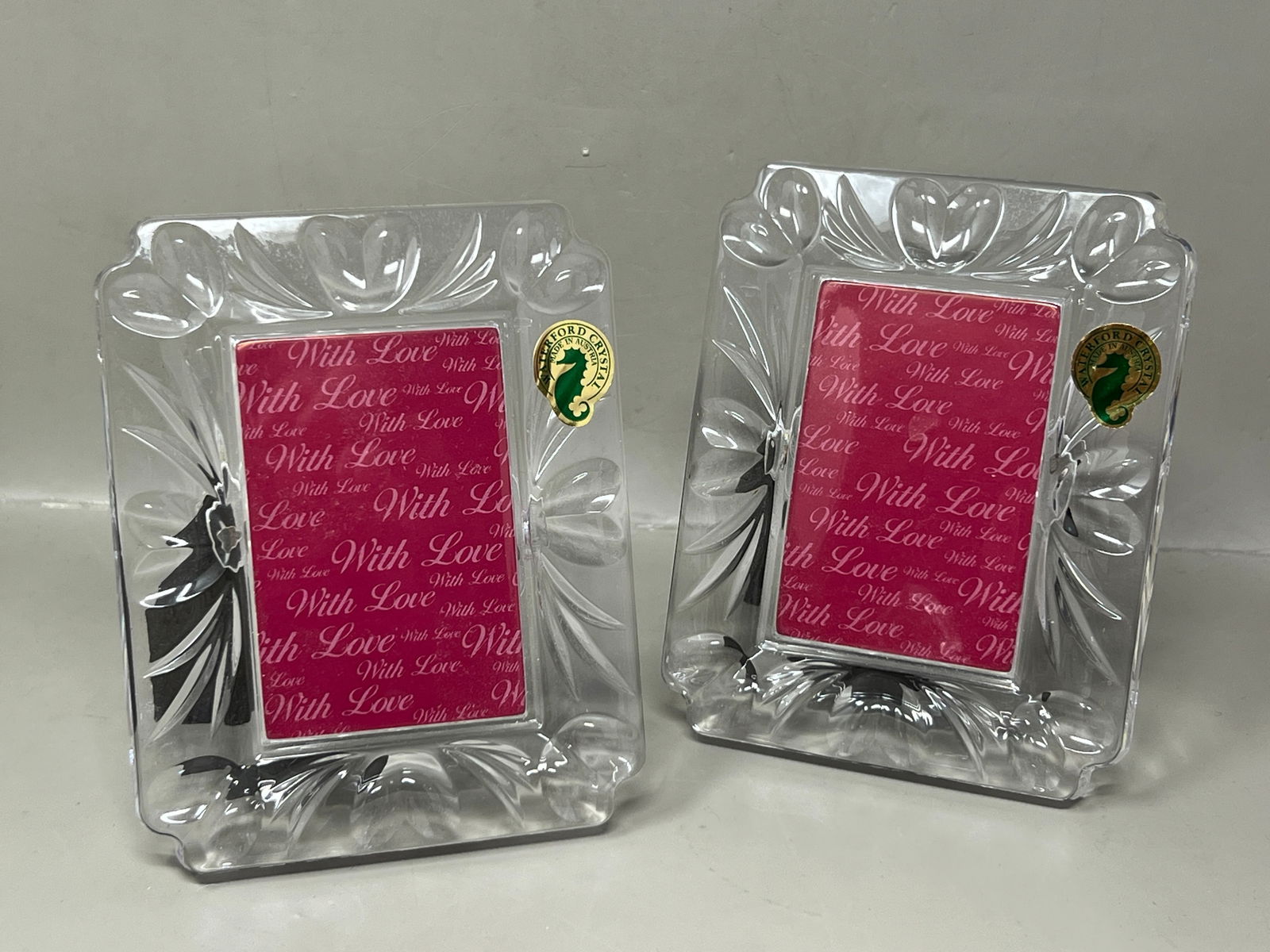 Pair of Waterford Crystal Photo Frames: **