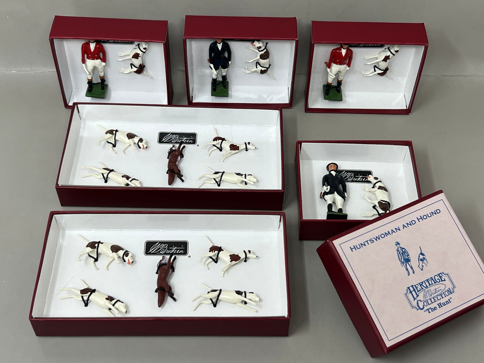 William Britain Heritage Collection "The Hunt" Die-Cast Metal Figurines: great condition, never out of the package, has original foam and tissue