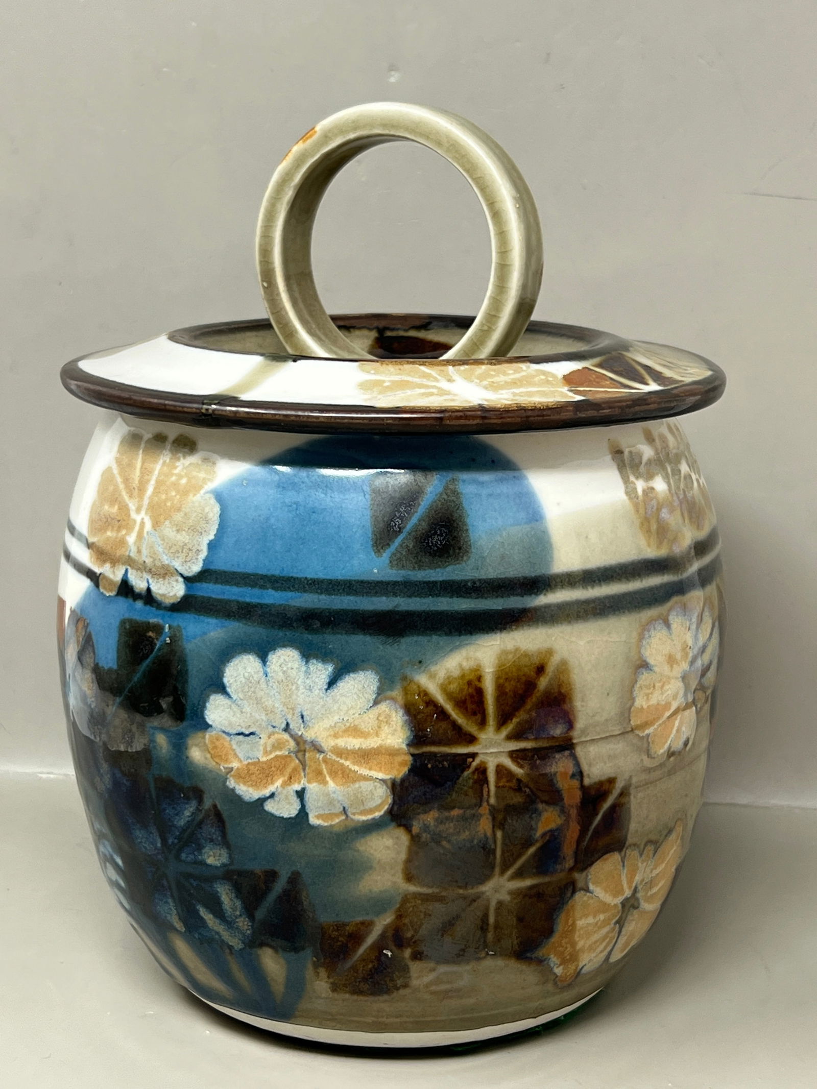 Vintage Japanese Studio Pottery Lidded Jar Stash Pot (1 of 9)