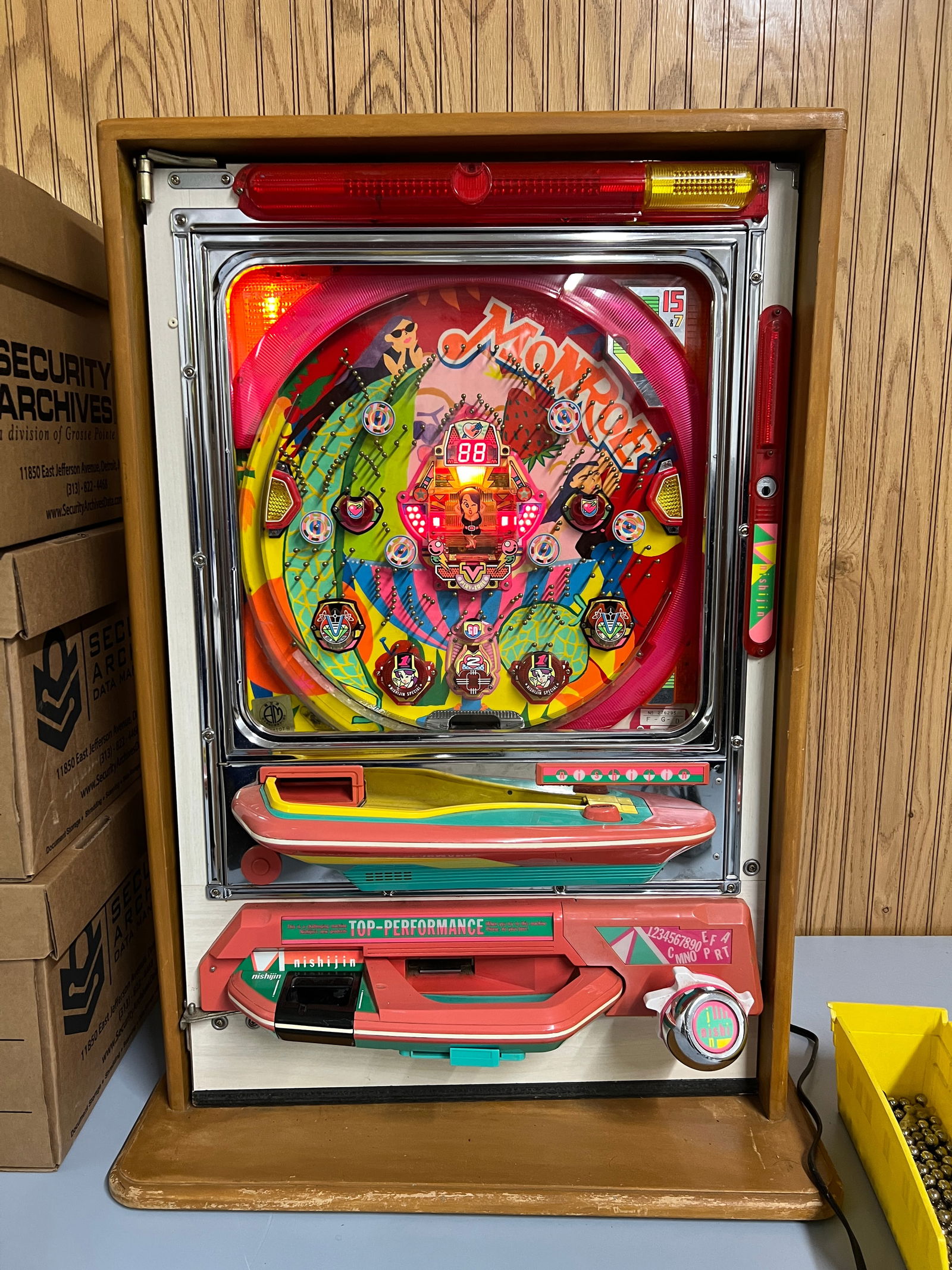 Vintage Japanese Nishijin Monroe Pachinko Pinball Game (1 of 9)