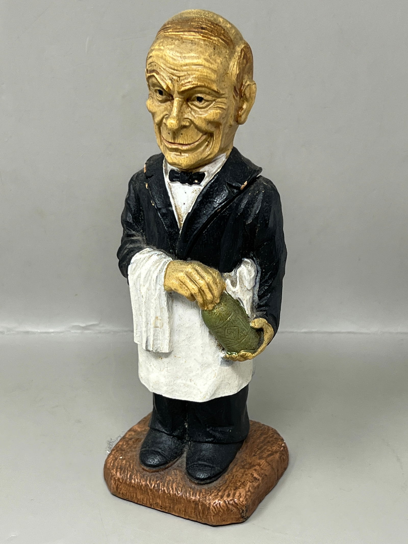 1940s Syroco "Louie the Bar Butler" Figural Corkscrew Waiter: great condition, only signs of wear are at shoulder, shown in photos