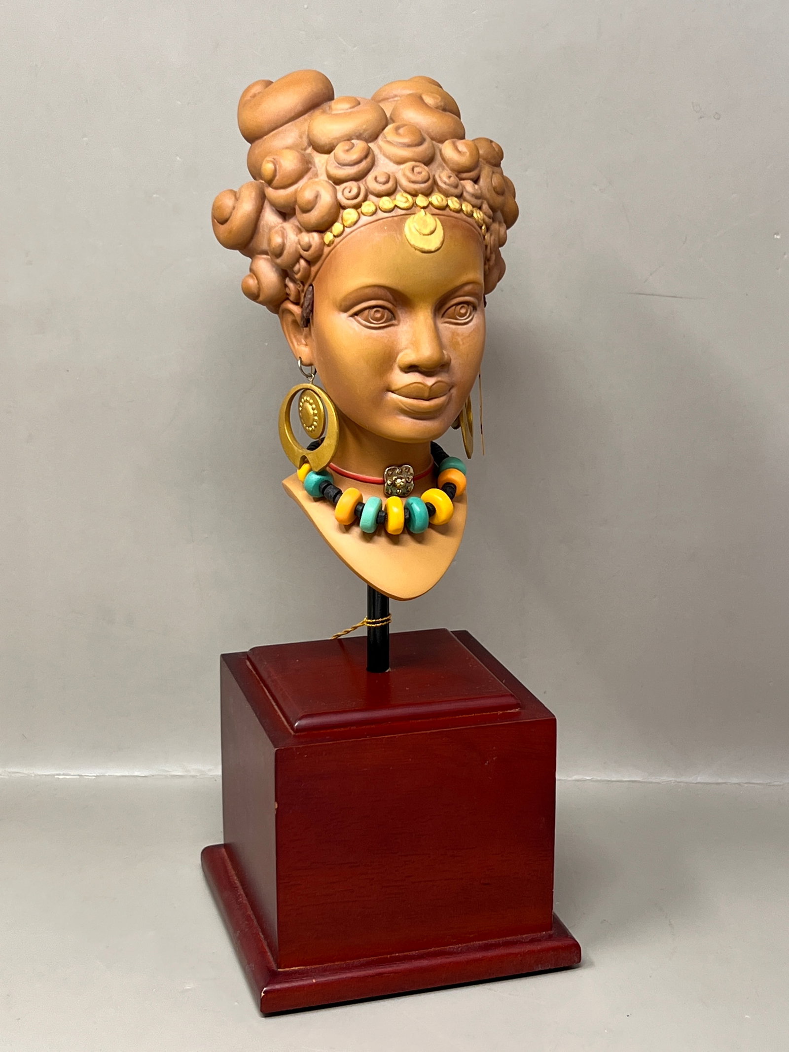 Thomas Blackshear's Ebony Visions Terracotta Princess Afro-Nouveau Statue: **