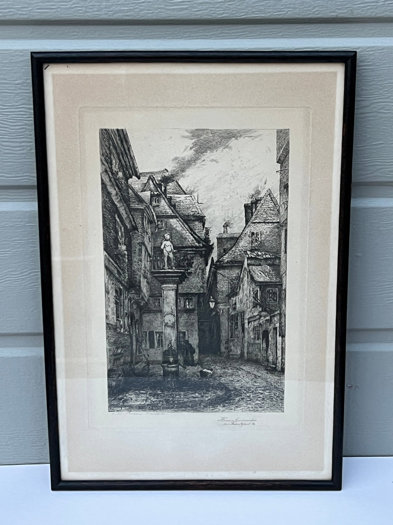 Antique German Etching Franziska Redelsheimer Lithograph Frankfort (1 of 16)