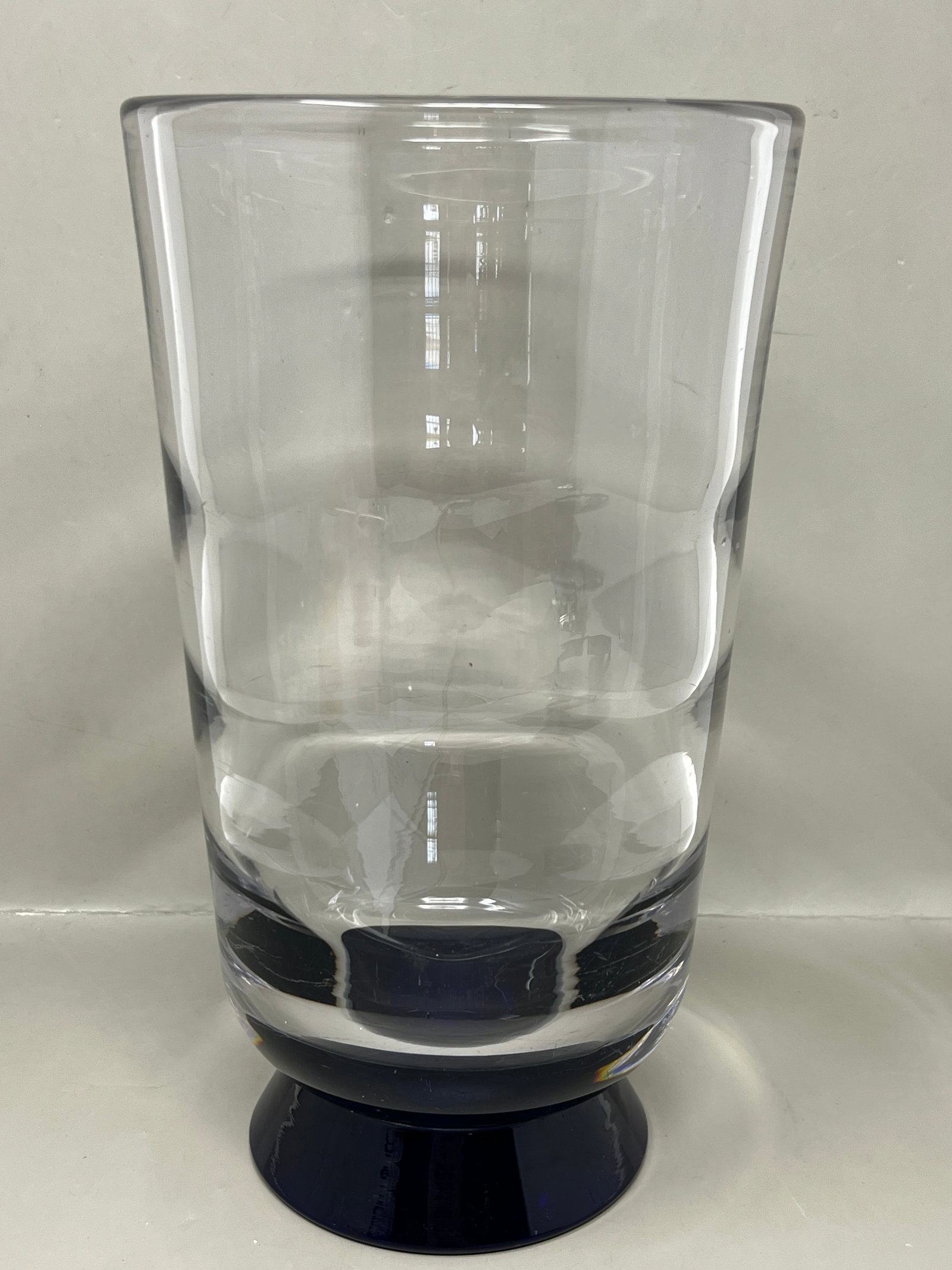 Heavy Cobalt Based Art Glass Floral Vase (1 of 13)