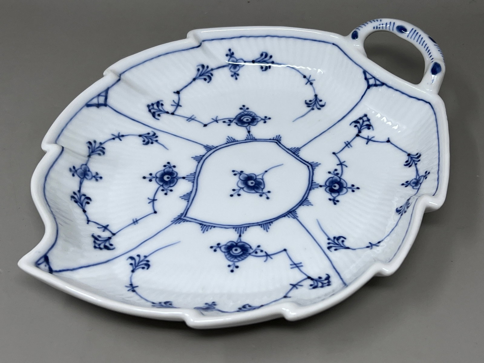 Royal Copenhagen Blue Fluted Porcelain Leaf Dish (1 of 11)