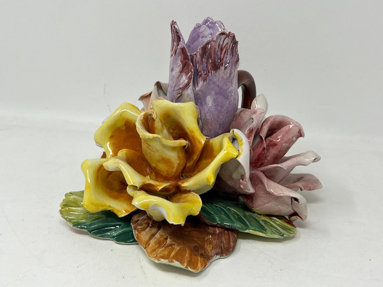 Massive Capodimonte Centerpiece with Candlesticks Italian Porcelain: Amazing condition and size, please note shipping will be expensive, as this item is huge and fragile