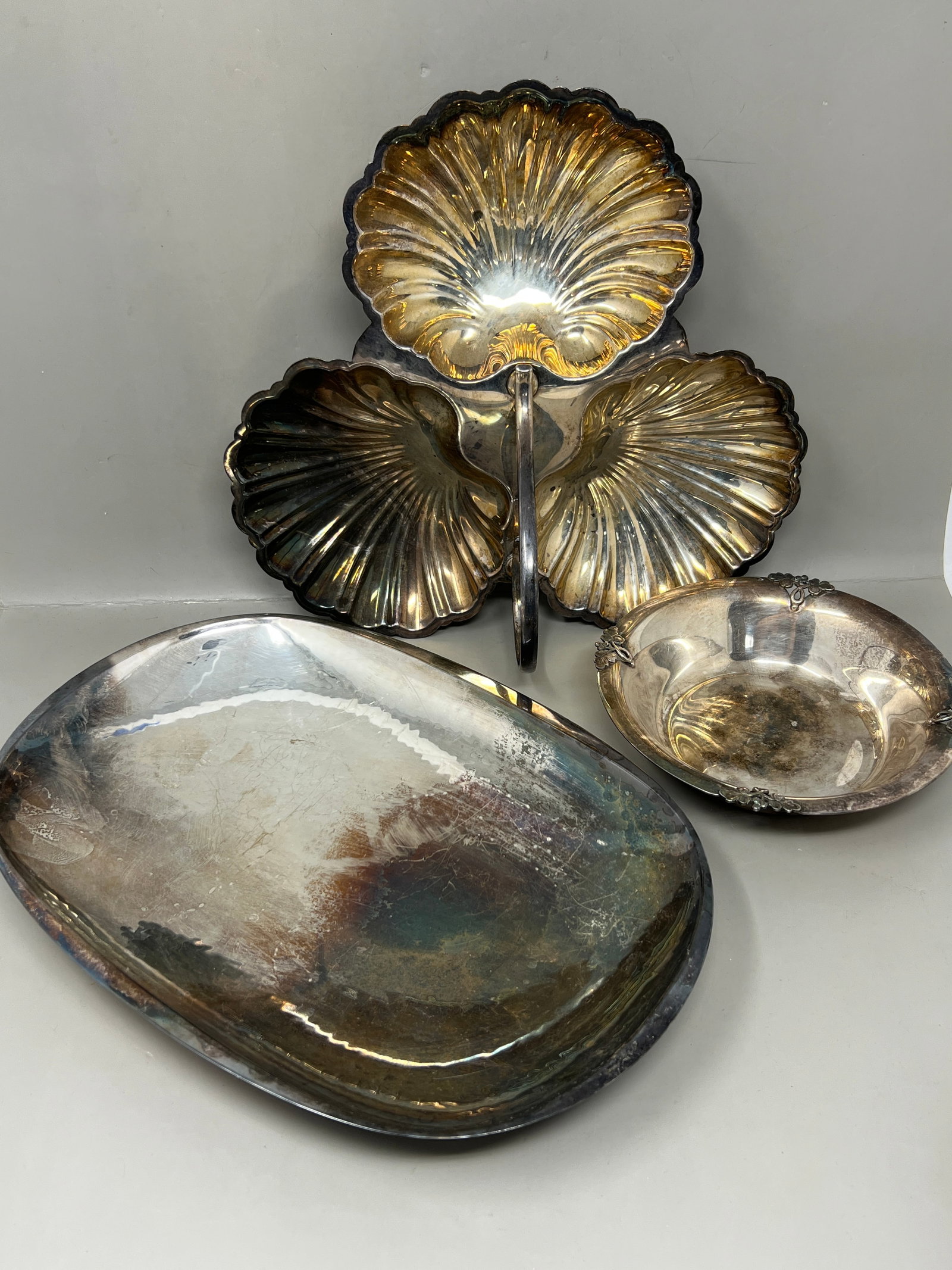 Vintage Silverplate Serving Trays, Various Sizes, Makers (1 of 13)