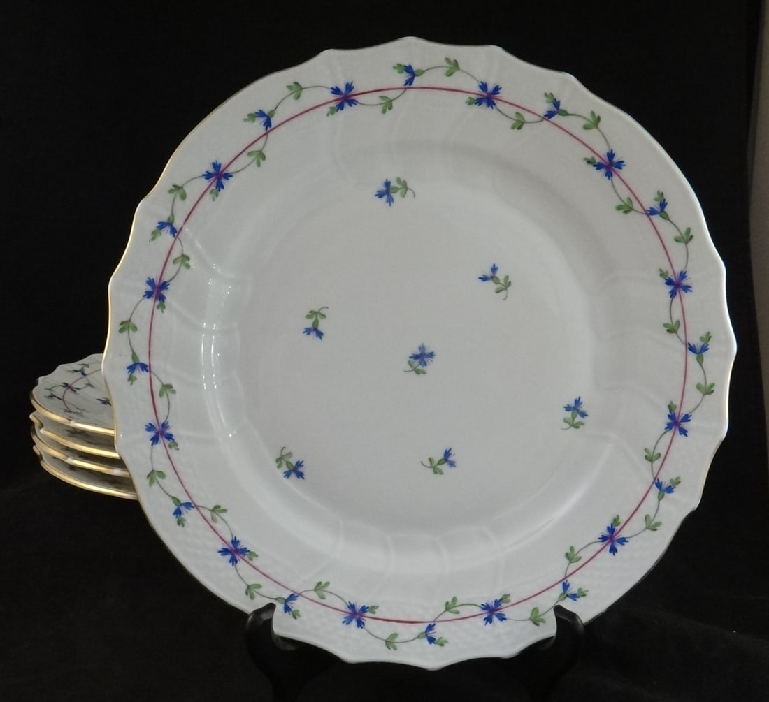 5 Beautiful Herend Hand Painted 10 ¼’ Dinner Plates - Jeno Farkashazy Pattern. (1 of 9)