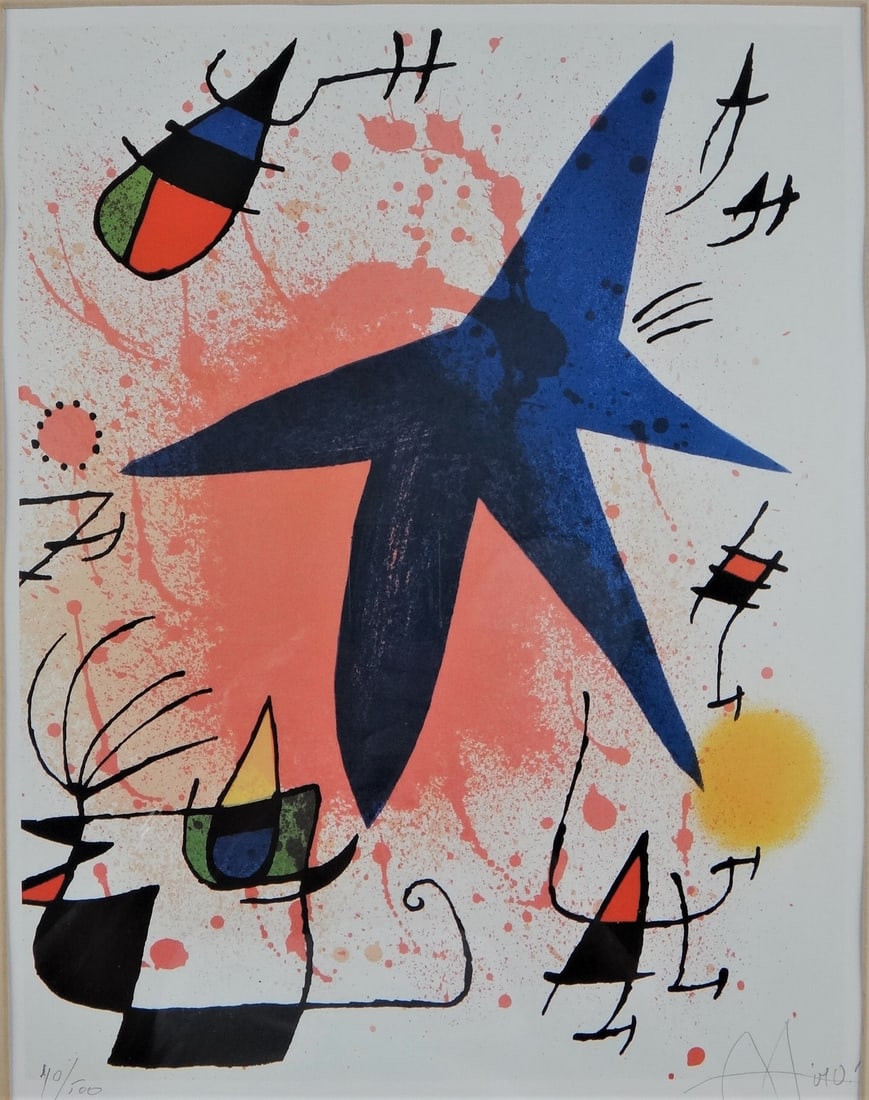 Joan Miro Signed LE Lithograph – L’Etoile Bleu (The Blue Star) (1 of 8)