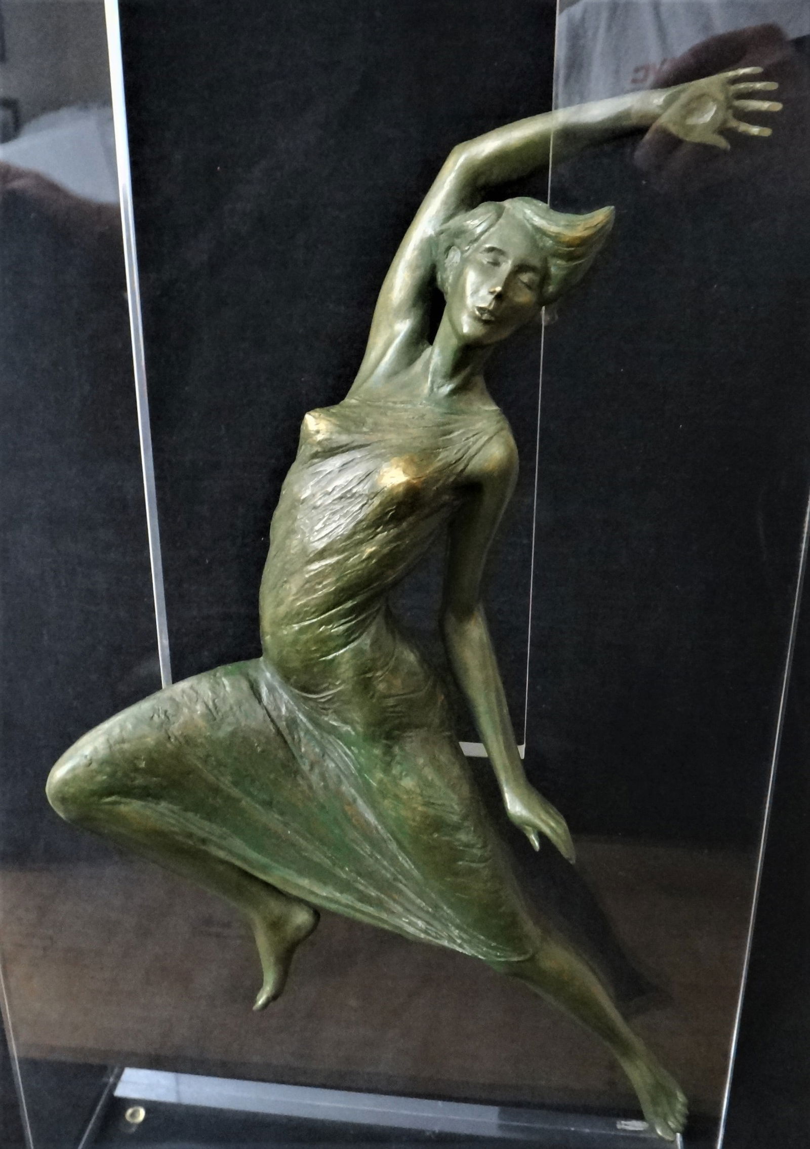 Large Original Arthur Glickman LE Bronze of a Dancer in a Leaping Pose. 31 ¼” tall (1 of 5)