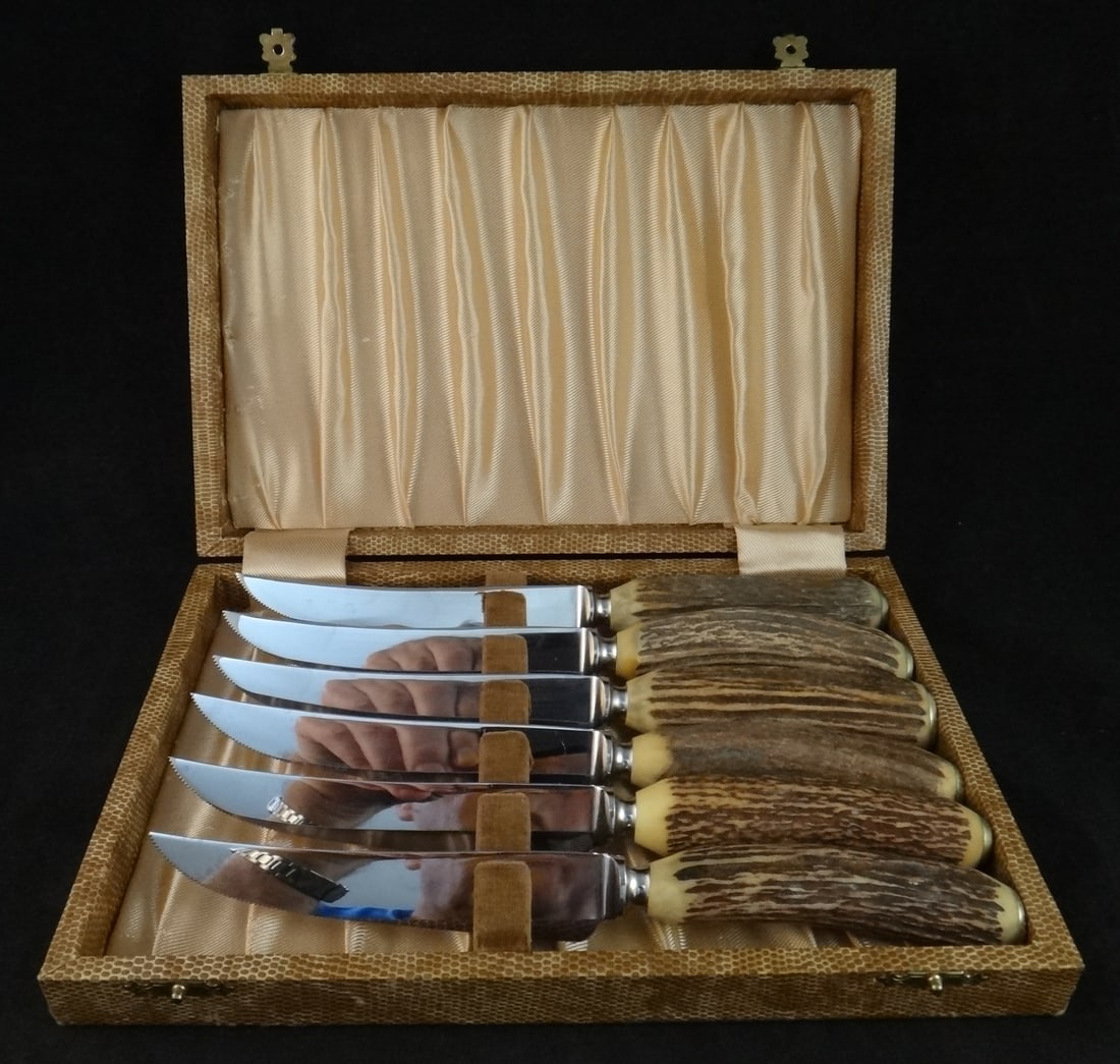 6 pc. English Sheffield Stainless Steel Steak Knife Set (1 of 7)
