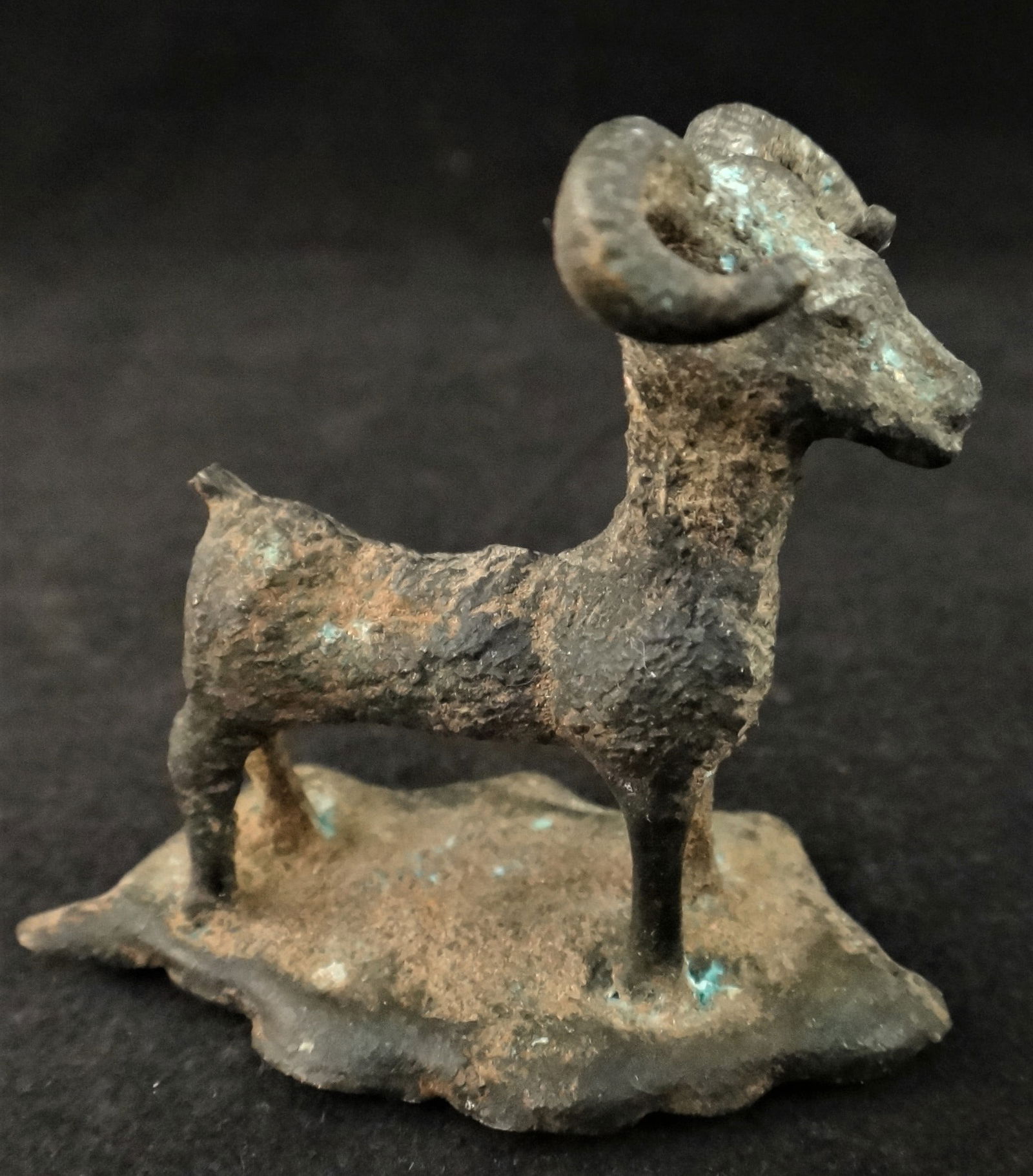 Ancient Luristan Bronze Seal of a Ram. (1 of 3)