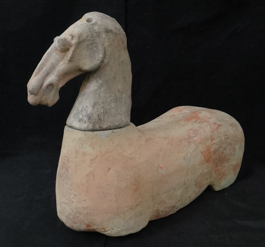 Ancient Chinese Han Dyn (206 B.C.E-220 C.E.) Pottery Horse Body & Head. (1 of 14)