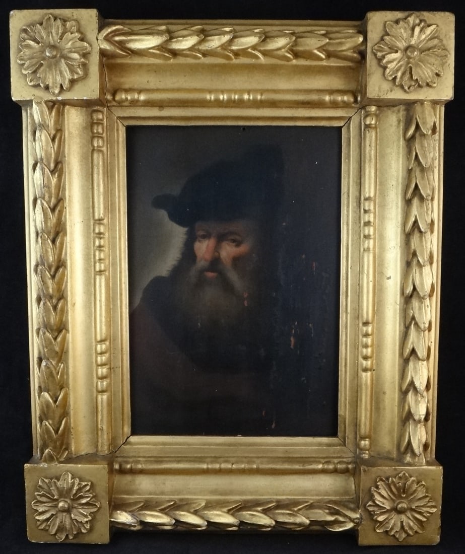 17th/18th cent. Dutch Old Master Oil on Board of a Bearded Man (1 of 6)