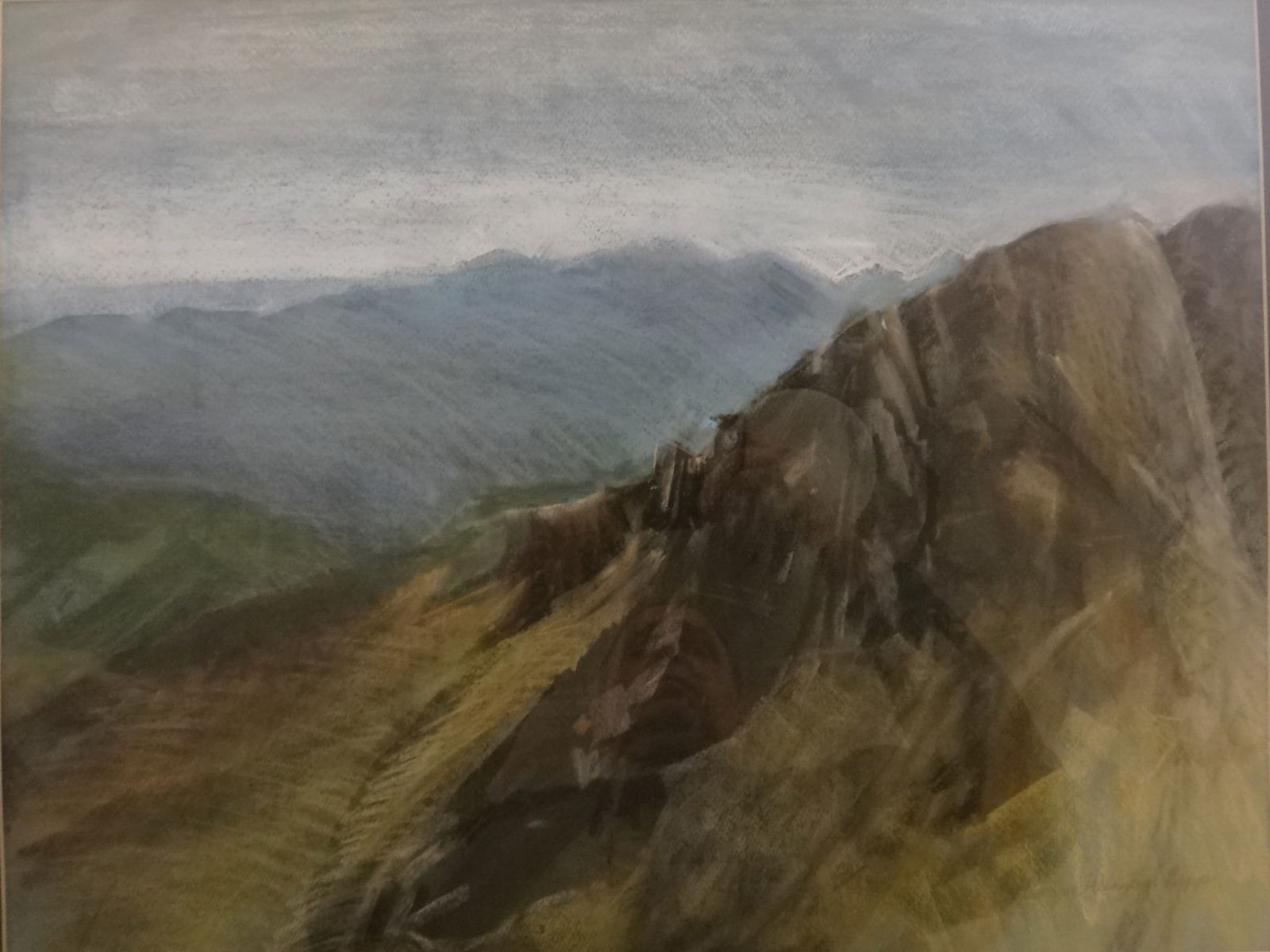 E. Jeanne Kapp Pastel Painting “Hiking the Waasatch Mt. Range??, Signed. (1 of 9)