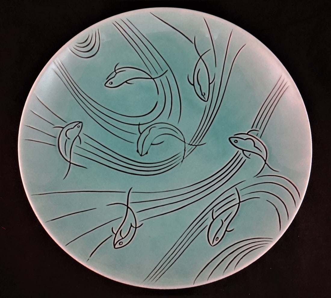 Lg. Mid-Century Modern Roselane Art Pottery Bowl (1 of 5)