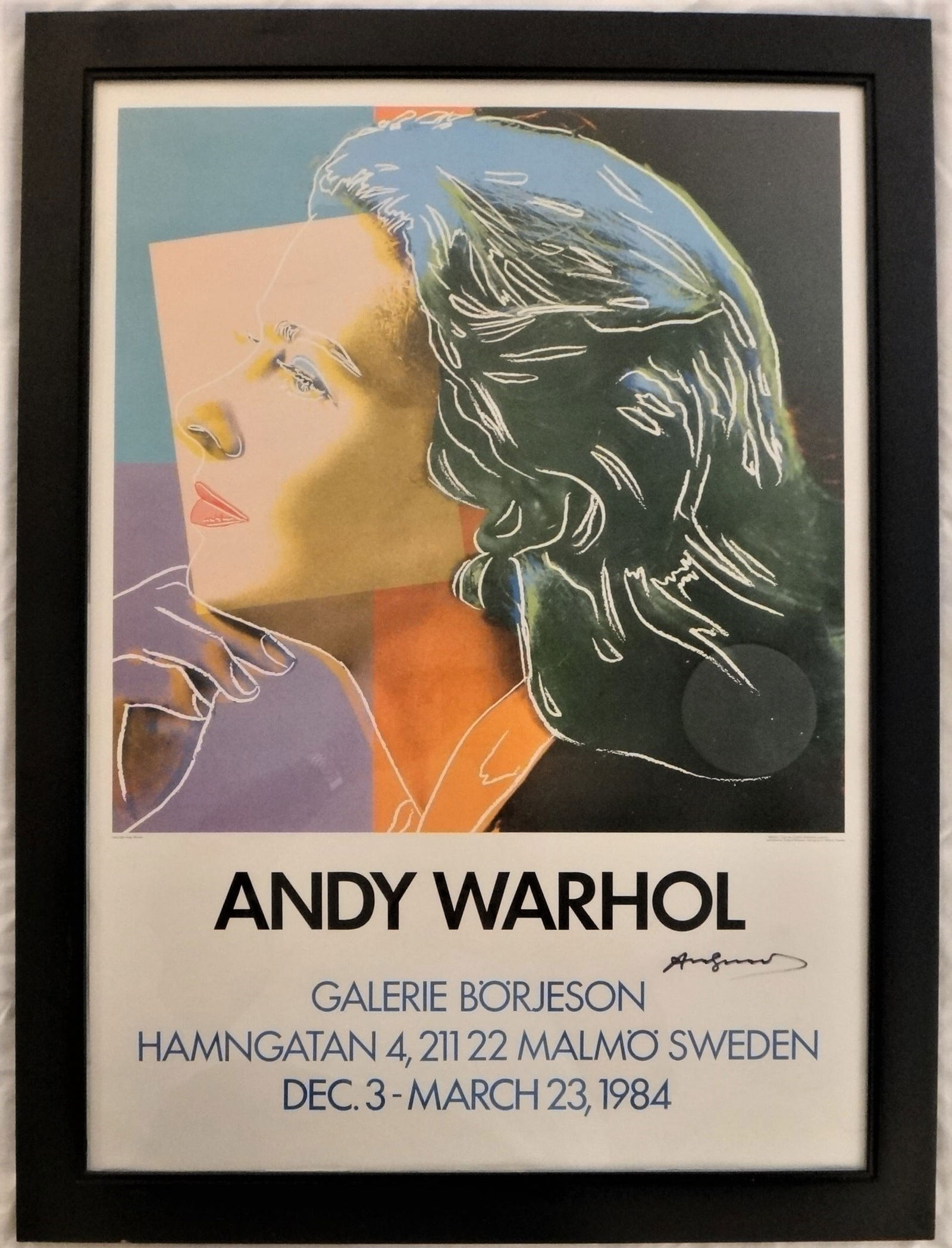 Original Andy Warhol Colored Lithograph – Ingred Bergman – Herself (1 of 8)