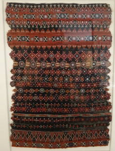 18th c. Hand Stitched Thread Tapestry: 18th cent. Hand Stitched Thread Tapestry. Very nice maroon, black & gold colors. Measures approx. 9” - 9 ¼” to 6 1/8”-6 ½”. Wood frame is 15 1/8” x 11 1/8&r