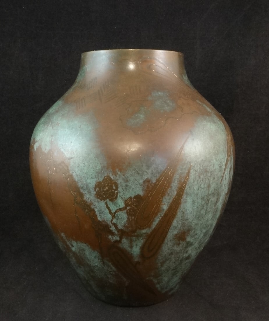 Antique German WMF Ikora Dinanderie Art Deco Bronze Vase (1 of 12)