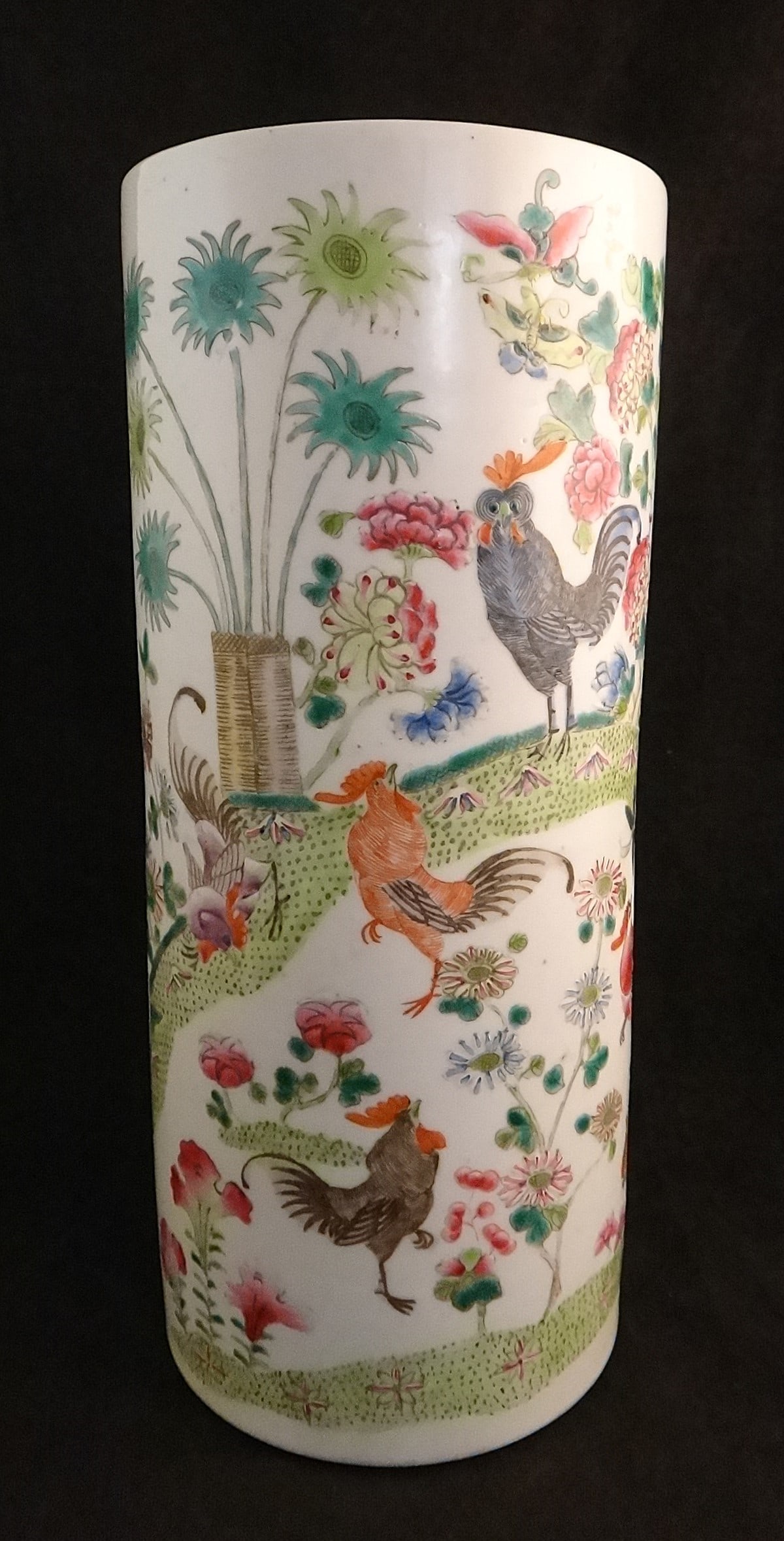 Antique Chinese HP Enameled Porcelain Vase (1 of 8)