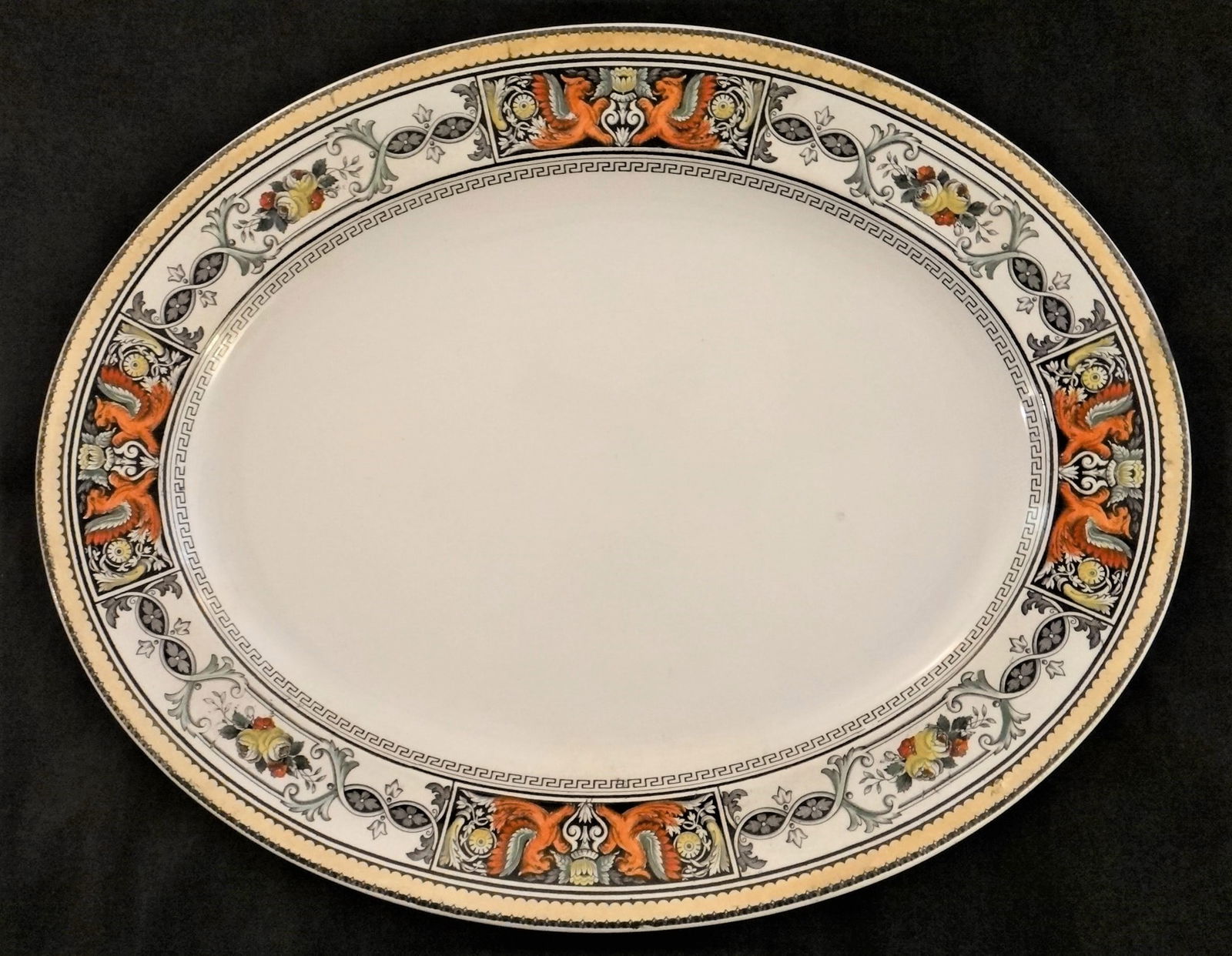 Large Antique English Ironstone Oval Platter (1 of 6)