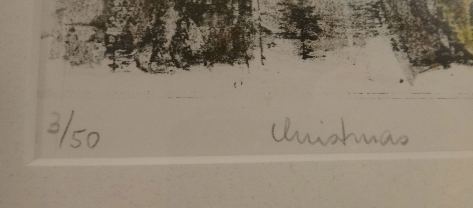 Karen Ruhmann LE Abstract Lithograph: “Christmas??. - 4