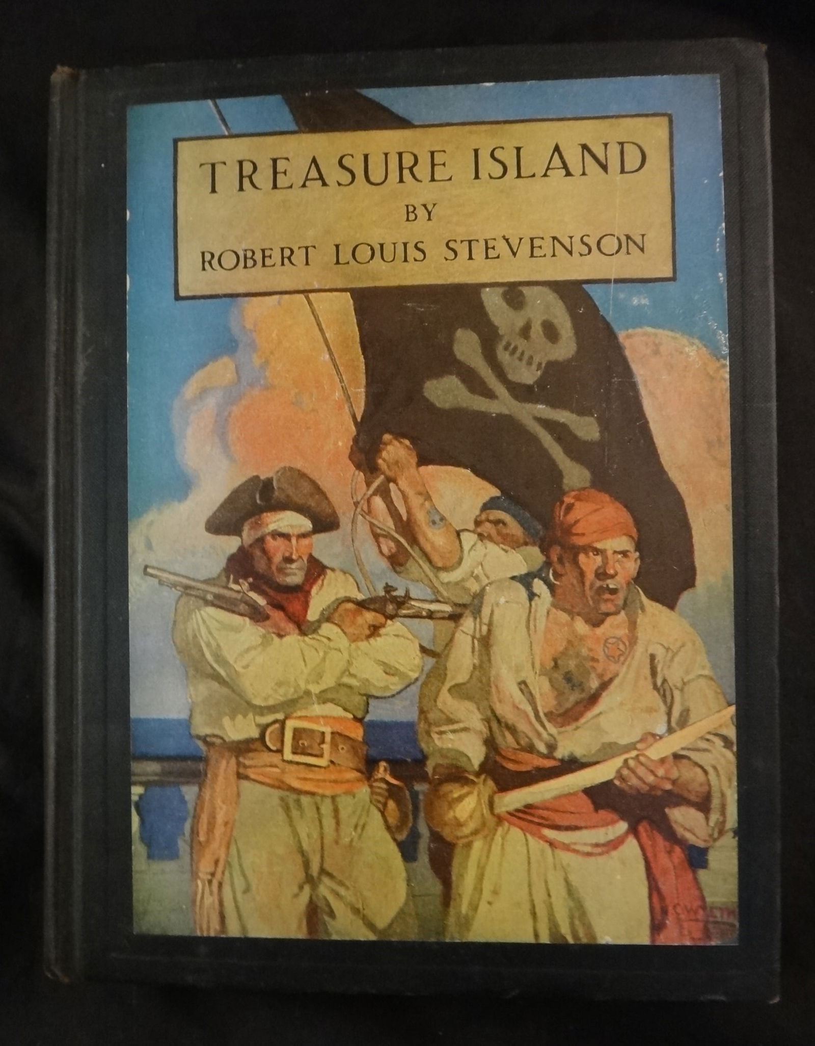 Scarce Treasure Island – 1st Hardcover Edition,: Scarce Treasure Island – 1st Hardcover Edition, 1933 - Robert L. Stevenson. Scriber & Son’s, copyright 1911, 273 pages with 9 full page color illustrations by N.C. Wyeth.