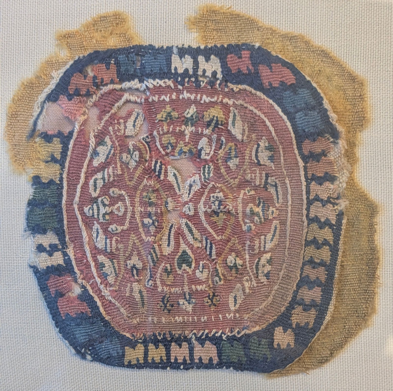 Ancient Byzantine Coptic Wool Textile Fragment. 4th to 7th cent. (1 of 3)
