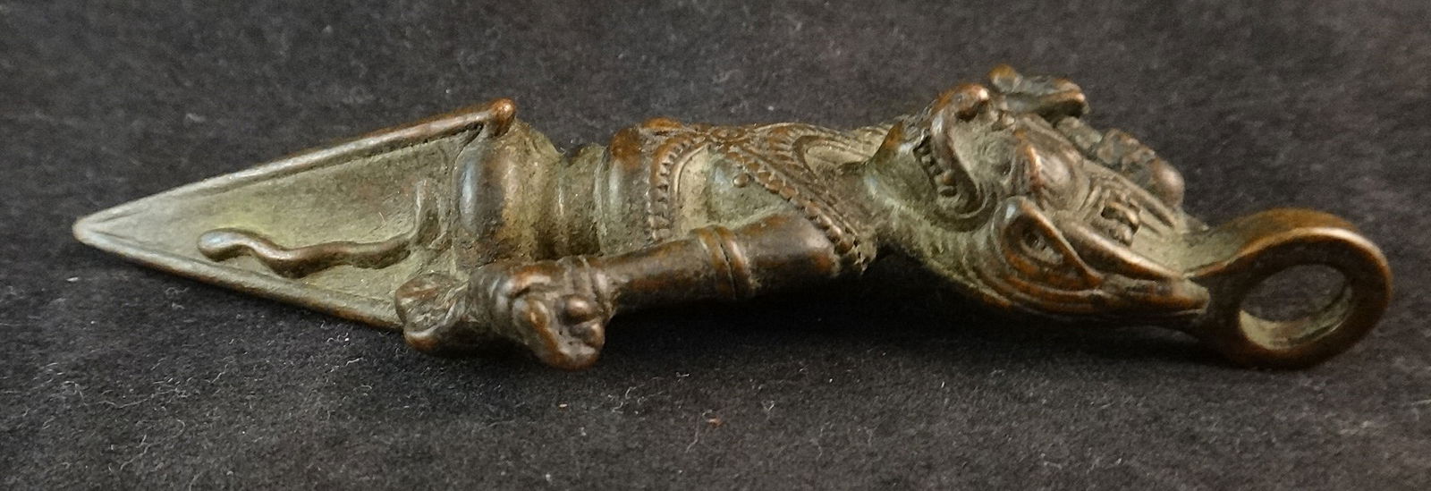 Old Tibetan Bronze Phurba Dagger - 3
