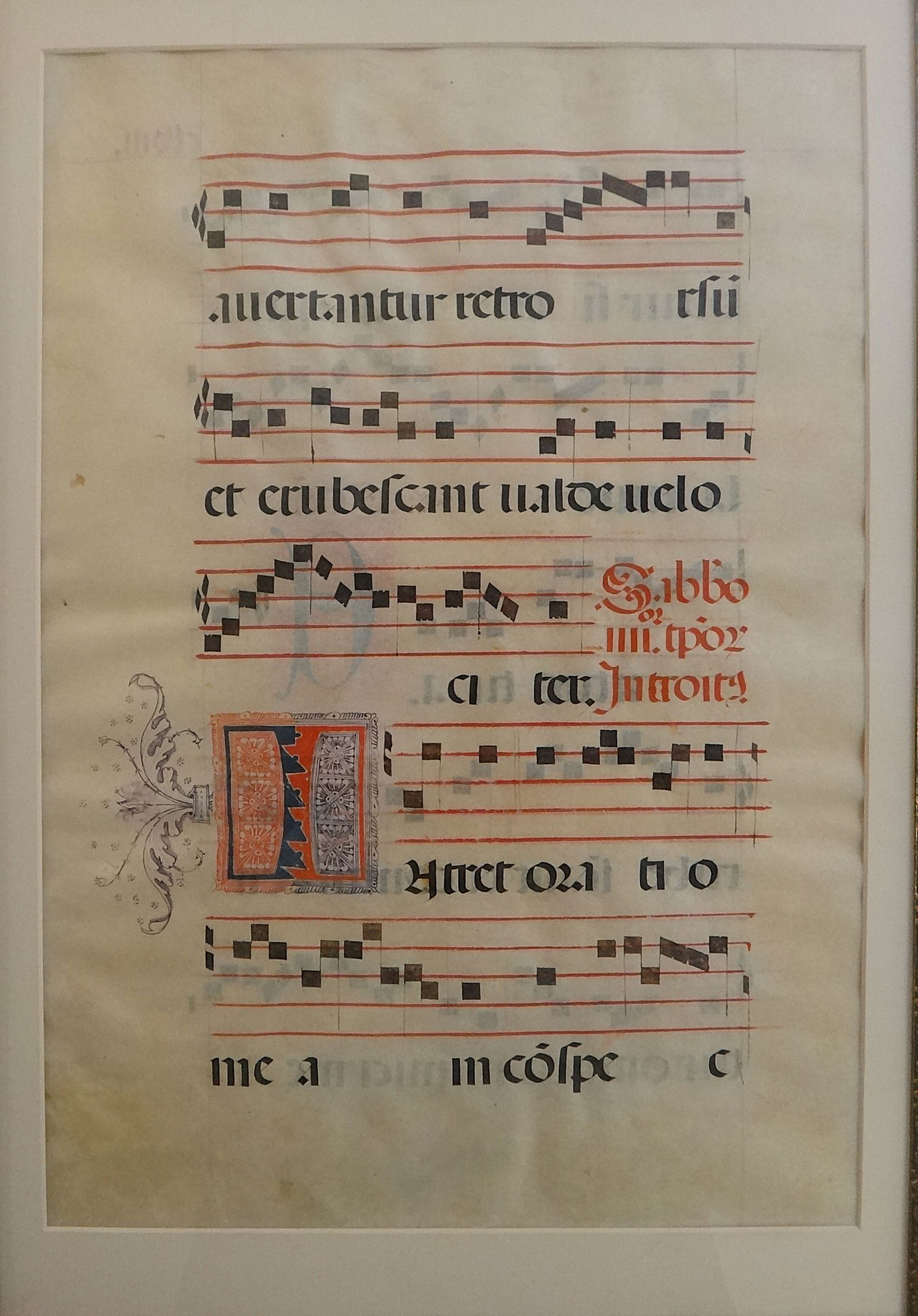 16th cent. Illuminated Musical Gregorian Chant on Vellum (1 of 9)