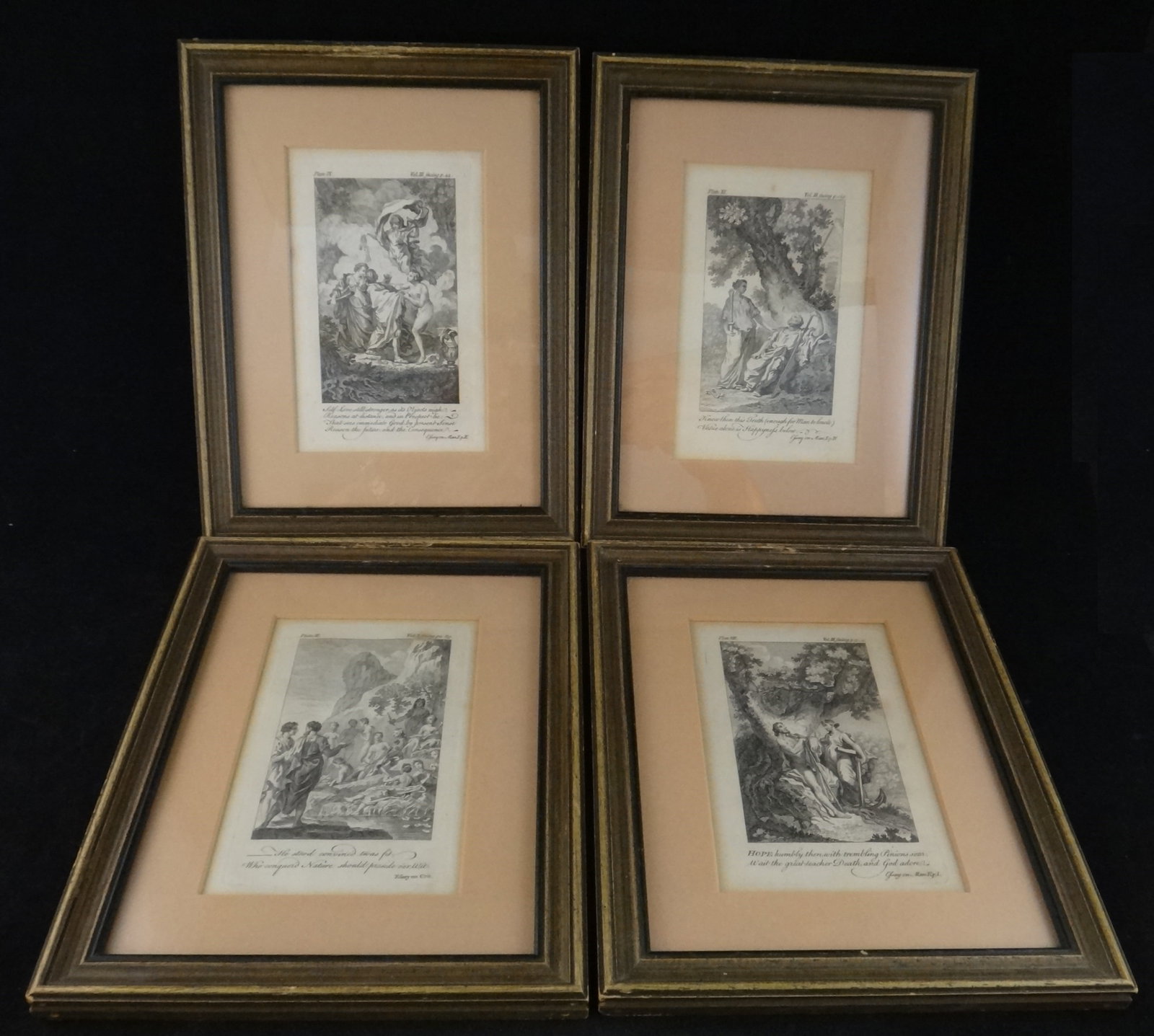 4 - 18th c. Steel Engravings - Alexander Popes Book – Essay on Man (1 of 12)