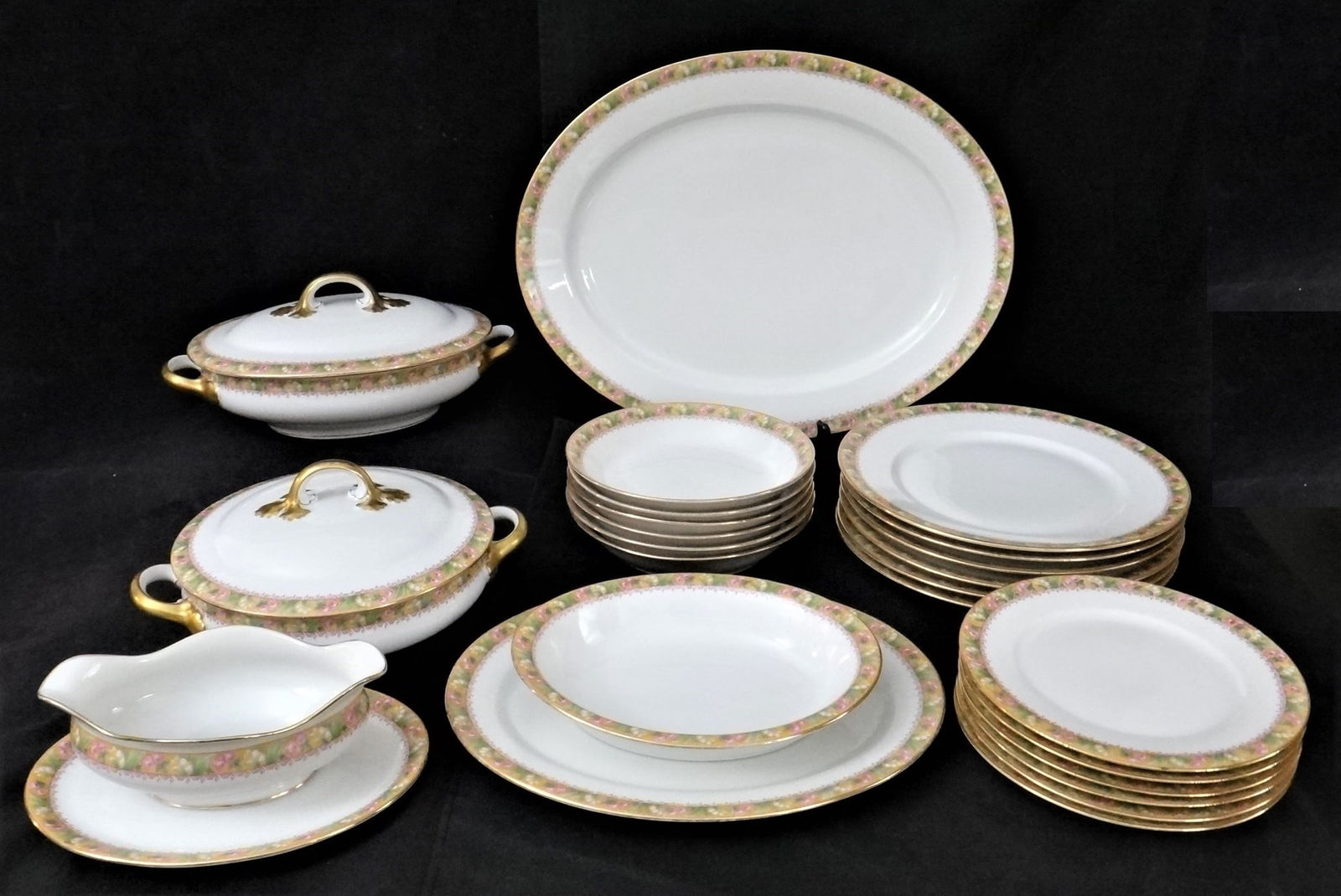 Antique French Limoges 24 Piece China Set – Jean Pouyat (1 of 20)