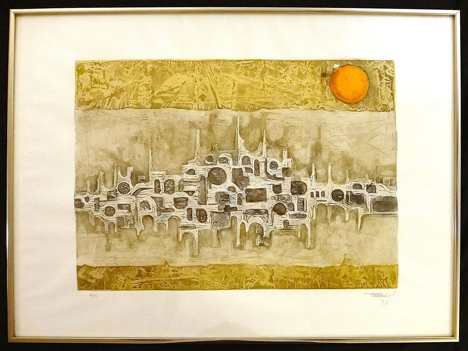 Ramon Ferran Pages LE Colored Etching & Aquatint “Mediterranean Village??. (1 of 5)